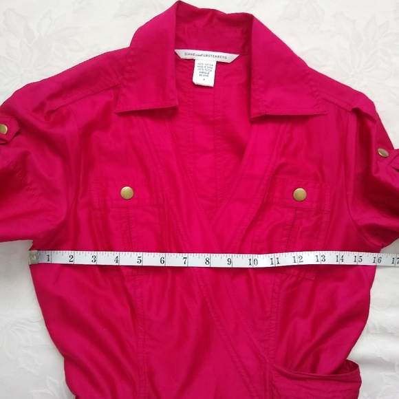 DVF safari/military wrap flare dress - Picture 4 of 9